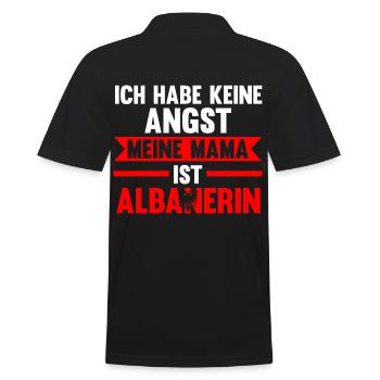 Ich habe keine Angst meine Mama ist Albanerin - Männer Poloshirt - Schwarz - Hinten - Kai (181cm)