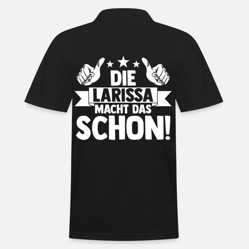 Larissa - Männer Poloshirt - Schwarz