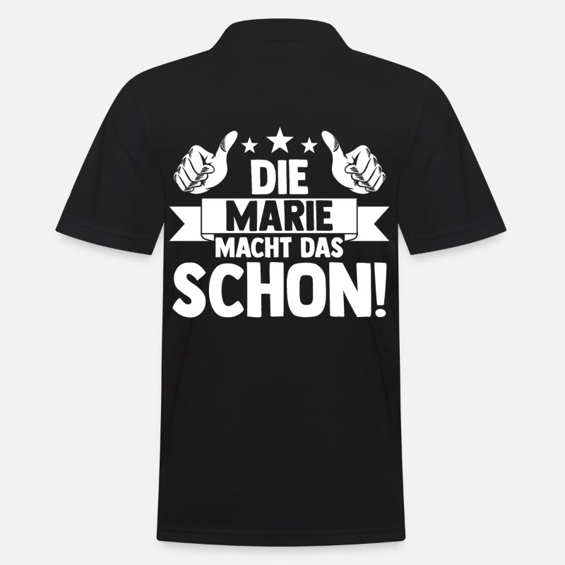 Marie - Männer Poloshirt - Schwarz