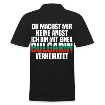 Du machst mir Keine Angst ich bin mit einer Bulgar - Männer Poloshirt - Schwarz - Hinten - Kai (181cm)
