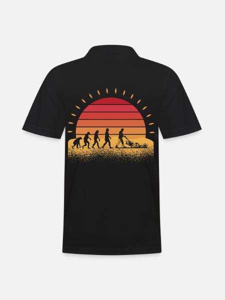 Gartenarbeit Garten Gärtner Evolution Hobbygärtner - Männer Poloshirt - Schwarz