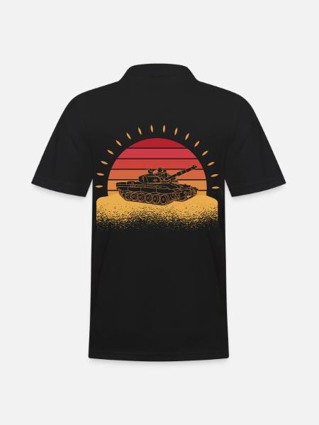 Tanker Soldier Evolution Tank - Men's Polo Shirt - black