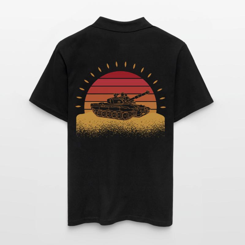 Panzerfahrer Soldat Evolution Panzer Männer Poloshirt