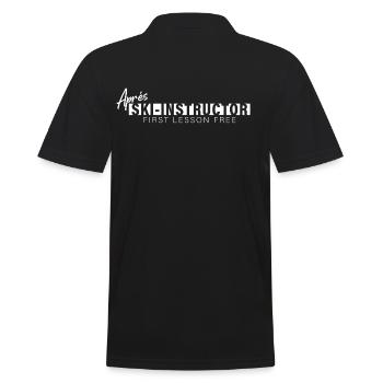 Après Ski Instructor – Motif - Men's Polo Shirt - black - Back - Kai (181cm)