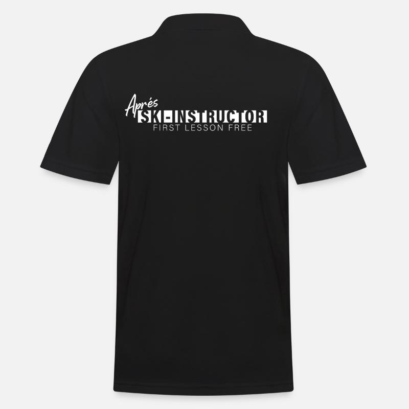 Après Ski Instructor – Motiv - Männer Poloshirt - Schwarz