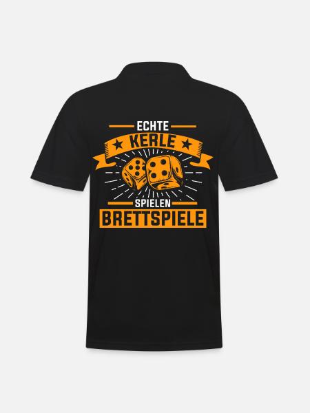 Brettspiele Nerd - Männer Poloshirt - Schwarz