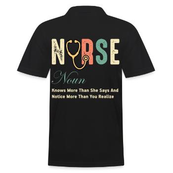 Infirmière - Polo Homme - noir - Dos - Kai (181cm)