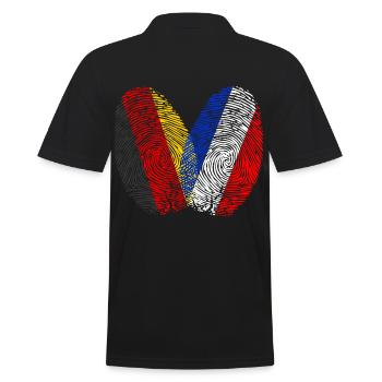 Empreinte digitale Hollande Pays-Bas Néerlandais - Polo Homme - noir - Dos - Kai (181cm)