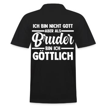Geschwister Familie Brüder Bruder - Männer Poloshirt - Schwarz - Hinten - Kai (181cm)