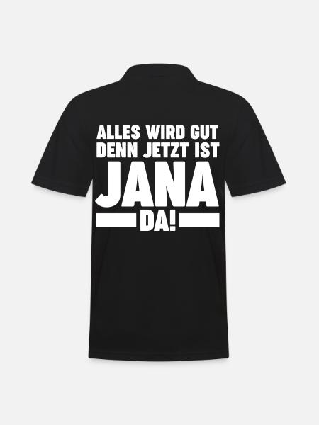 Jana - Männer Poloshirt - Schwarz