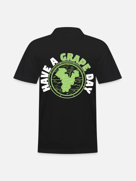 Have A Grape Day - Männer Poloshirt - Schwarz
