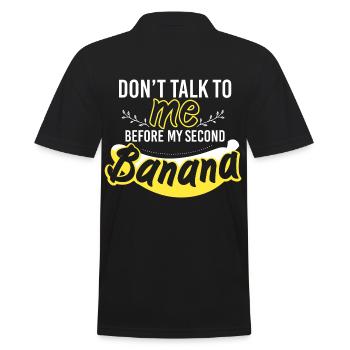 Dont Talk Two Bananas Banana Lover - Men's Polo Shirt - black - Back - Kai (181cm)
