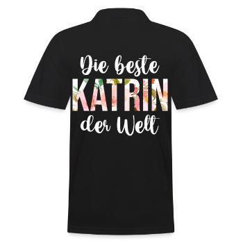 Katrin - Männer Poloshirt - Schwarz - Hinten - Kai (181cm)