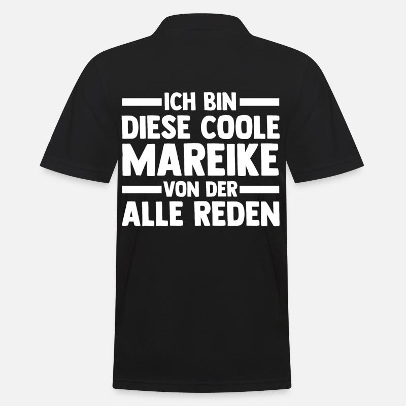 Mareike - Männer Poloshirt - Schwarz