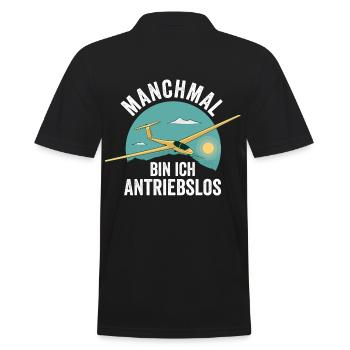 Segelflieger Fliegen Segelfliegen - Männer Poloshirt - Schwarz - Hinten - Kai (181cm)