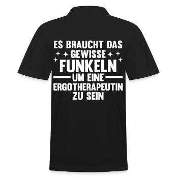 Ergotherapie Ergotherapeutin - Männer Poloshirt - Schwarz - Hinten - Kai (181cm)