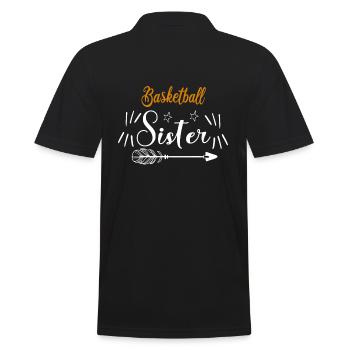 Basketball Schwester - Männer Poloshirt - Schwarz - Hinten - Kai (181cm)