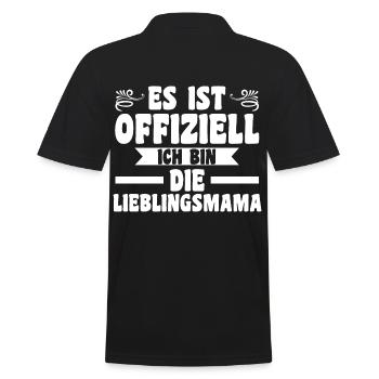 Mutter Mama - Männer Poloshirt - Schwarz - Hinten - Kai (181cm)