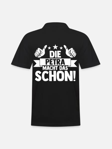 Name Petra - Männer Poloshirt - Schwarz