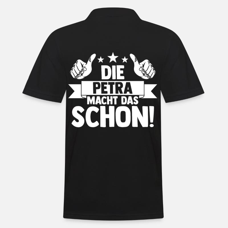 Name Petra - Männer Poloshirt - Schwarz
