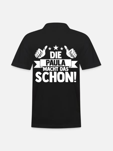 Name Paula - Männer Poloshirt - Schwarz