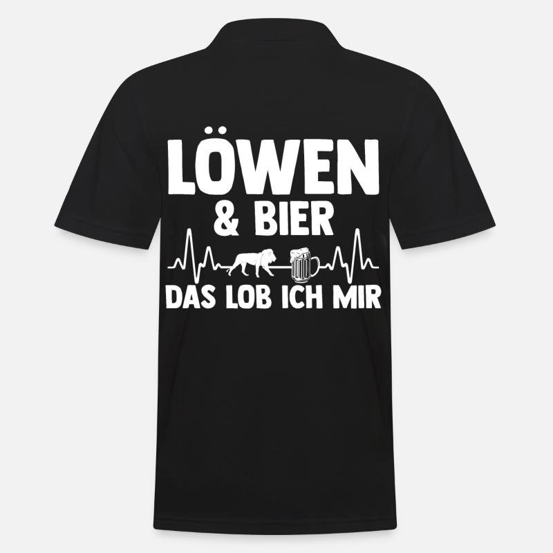 Löwe Löwen - Männer Poloshirt - Schwarz