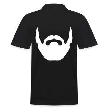 Bart - Männer Poloshirt - Schwarz - Hinten - Kai (181cm)