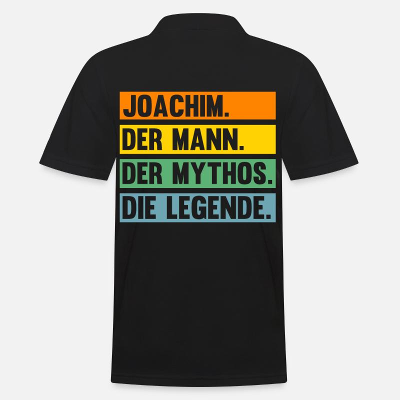 Joachim - Männer Poloshirt - Schwarz
