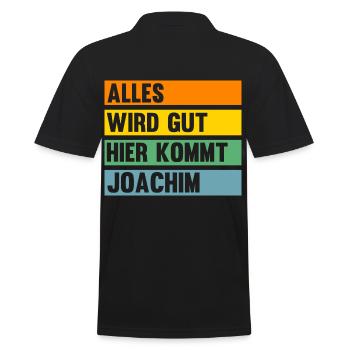 Joachim - Männer Poloshirt - Schwarz - Hinten - Kai (181cm)