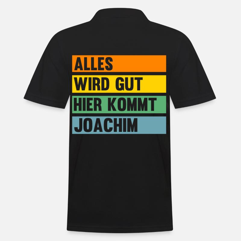 Joachim - Männer Poloshirt - Schwarz