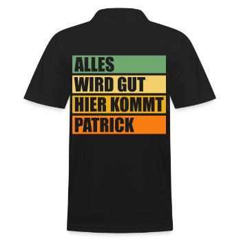 Patrick - Männer Poloshirt - Schwarz - Hinten - Kai (181cm)