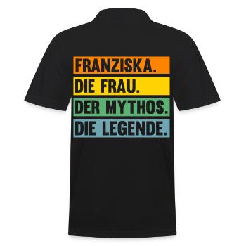 Franziska - Männer Poloshirt - Schwarz - Hinten - Kai (181cm)
