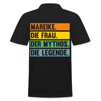Mareike - Männer Poloshirt - Schwarz - Hinten - Kai (181cm)