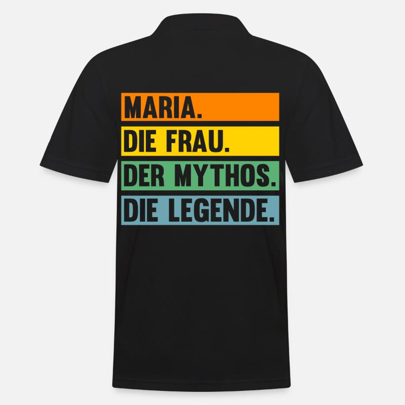 Maria - Männer Poloshirt - Schwarz