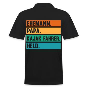 Schullehrerin Lehrerin - Männer Poloshirt - Schwarz - Hinten - Kai (181cm)