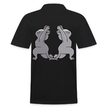 Yoga Chats Yogi Cat - Polo Homme - noir - Dos - Kai (181cm)