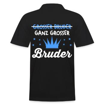 Geschwister Familie Brüder Bruder - Männer Poloshirt - Schwarz - Hinten - Kai (181cm)