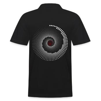 Peace Illusion - Surrealistisches Artwork - Männer Poloshirt - Schwarz - Hinten - Kai (181cm)