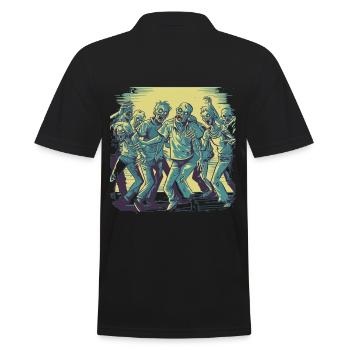 Dancing Zombies - Motif de zombie effrayant - Polo Homme - noir - Dos - Kai (181cm)