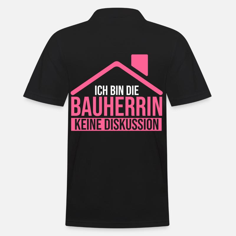 Bauherrin - Männer Poloshirt - Schwarz