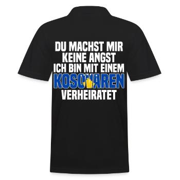 Du machst mir Keine Angst ich bin mit einem Kosova - Männer Poloshirt - Schwarz - Hinten - Kai (181cm)