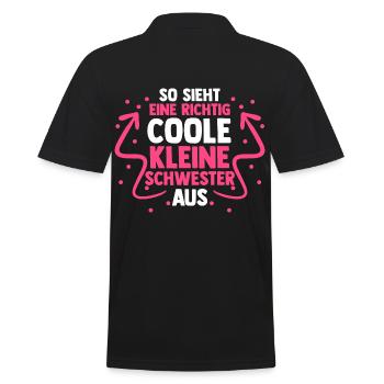 Geschwister Schwestern Schwester - Männer Poloshirt - Schwarz - Hinten - Kai (181cm)