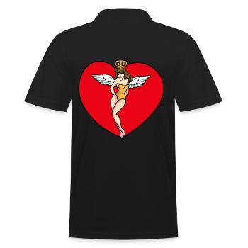 Femme de rêve coeur mannequin Engel sexy Girl Queen Amour - Polo Homme - noir - Dos - Kai (181cm)