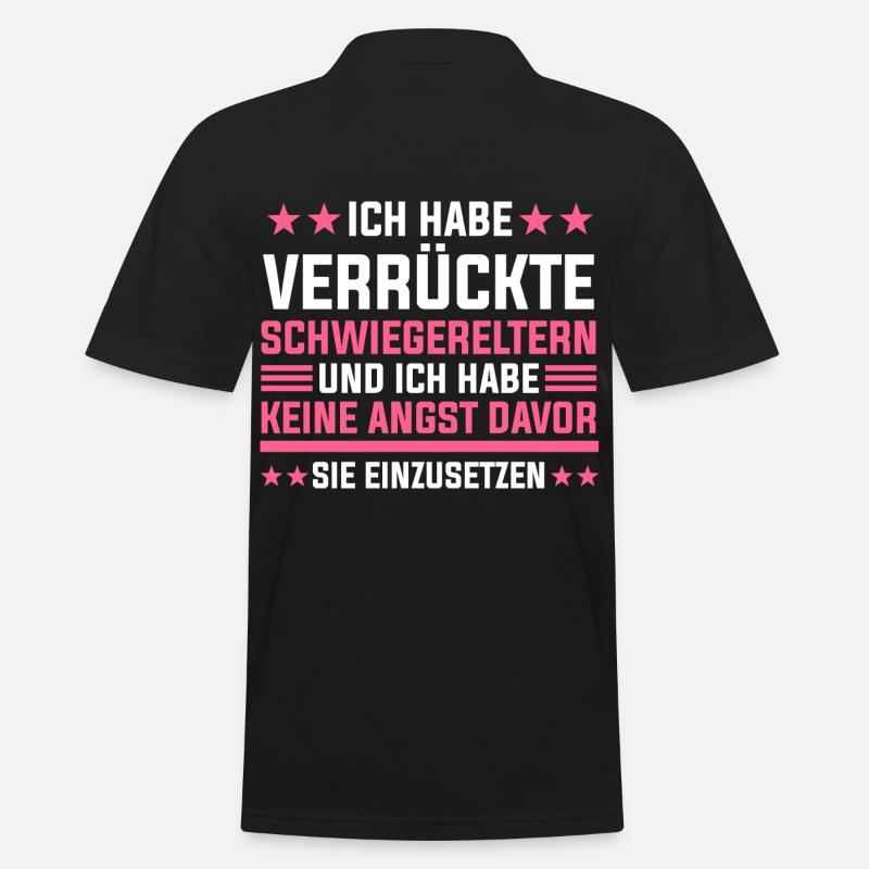 Schwiegertochter Schwiegermutter Schwiegervater - Männer Poloshirt - Schwarz