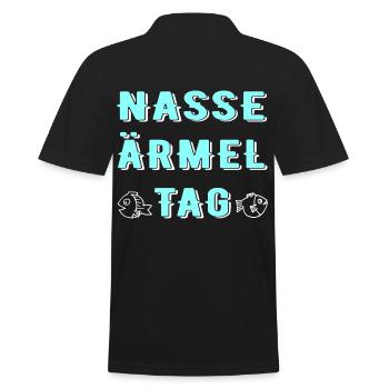 Nasse Ärmel Tag, Wasserwechsel Fische Aquarium - Männer Poloshirt - Schwarz - Hinten - Kai (181cm)