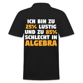 Mathematik Mathe Rechnen Algebra - Männer Poloshirt - Schwarz - Hinten - Kai (181cm)