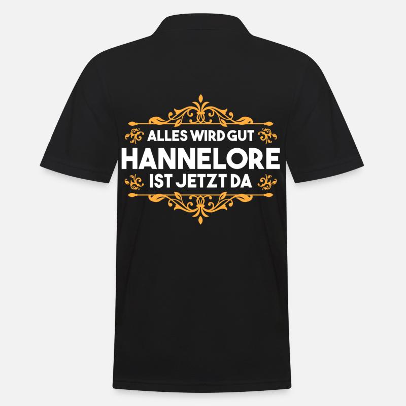 Hannelore - Männer Poloshirt - Schwarz