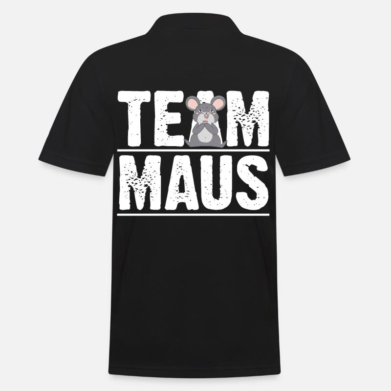 Team Maus - Männer Poloshirt - Schwarz