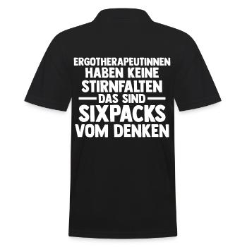 Ergotherapie Ergotherapeutin - Männer Poloshirt - Schwarz - Hinten - Kai (181cm)