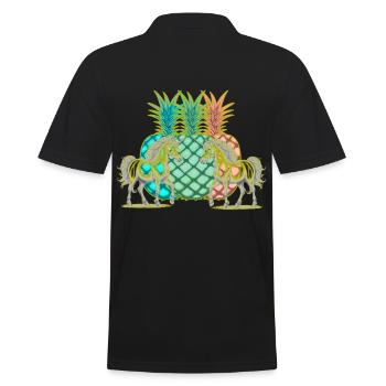Ananas Licorne d’été Licornes Fruits Fruits Cheval - Polo Homme - noir - Dos - Kai (181cm)